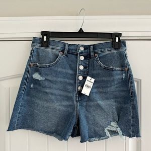 NWT, Express size 6, high rise, button fly, denim